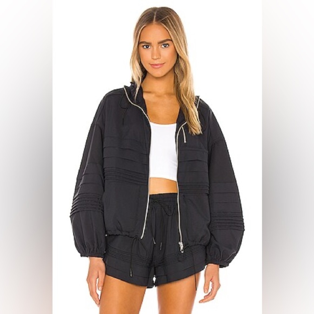 Revolve X FP Movement Check It Out Jacket in Black Sz S free people oversized